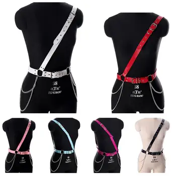 Suspender Leather Harness Belt Shoulder Strap Bondage Adjustable Chain Dance Wear Crop Top Women Sexy Lingerie Waist Belts
Suspender Leather Harness Belt Shoulder Strap Bondage Adjustable Chain Dance Wear Crop Top Women Sexy Lingerie Waist Belts