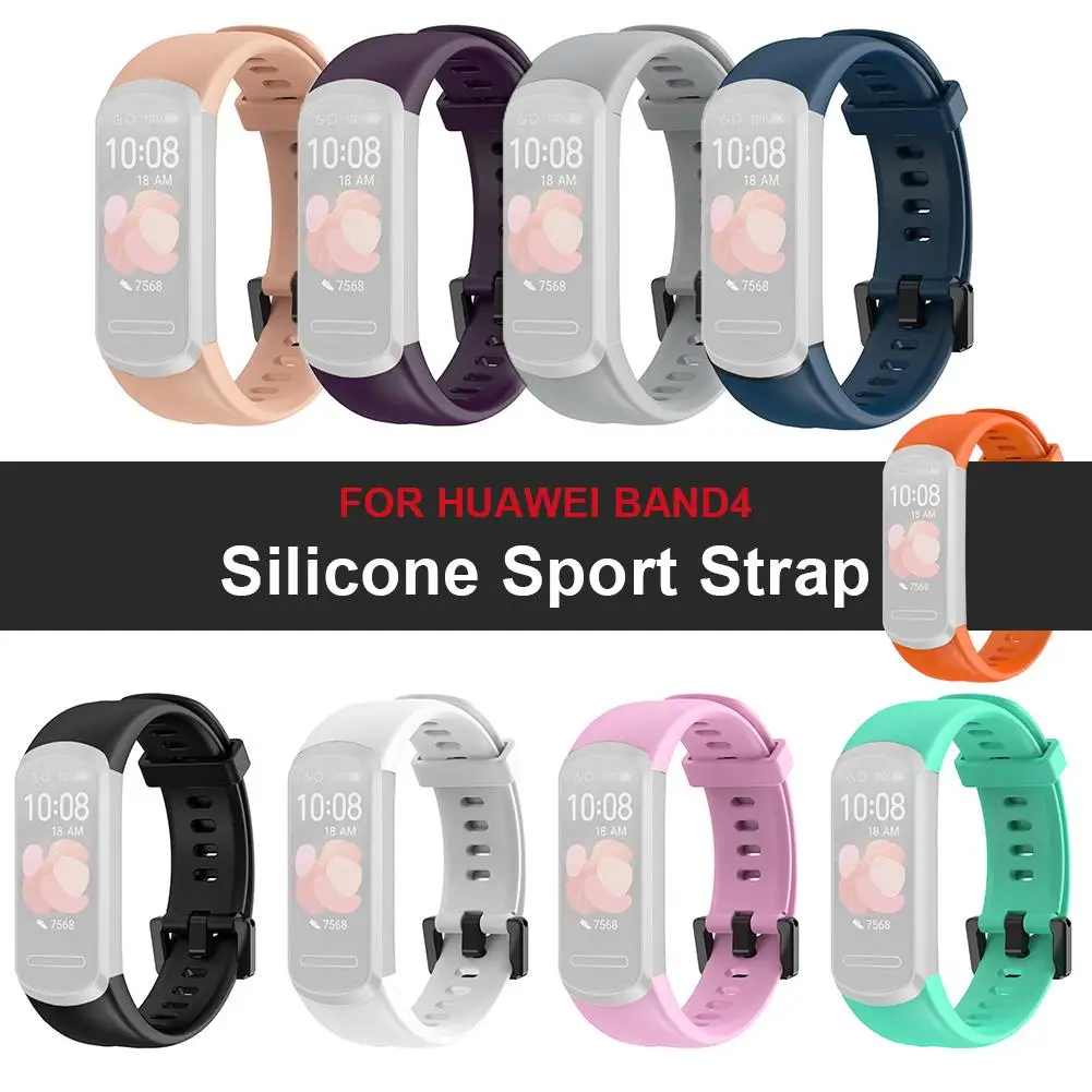 Силиконовый ремешок для смарт браслета Huawei Band 4 спортивный браслет Band4 аксессуары