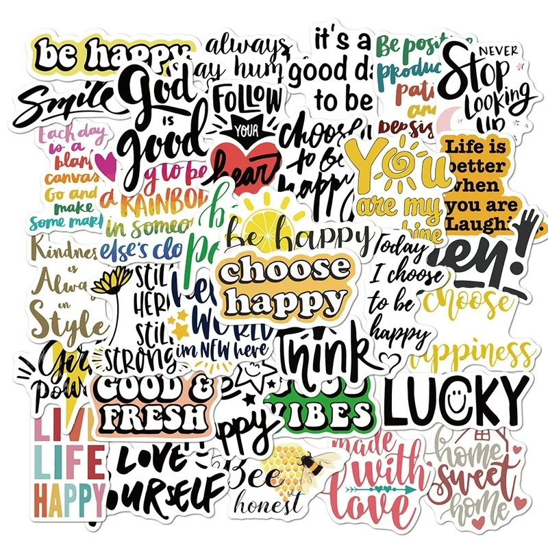 50PCS Inspirational English Slogans Phrases Stickers for Luggage Suitcase Phone Motorcycle Styling Graffiti Pvc Sticker Decals
50PCS Inspirational English Slogans Phrases Stickers for Luggage Suitcase Phone Motorcycle Styling Graffiti Pvc Sticker Decals