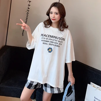 7217# Letter Printed White Cotton Maternity Tees Summer Casual Plus Size Loose T-shirt Clothes for Pregnant Women Pregnancy Tops
7217# Letter Printed White Cotton Maternity Tees Summer Casual Plus Size Loose T-shirt Clothes for Pregnant Women Pregnancy Tops