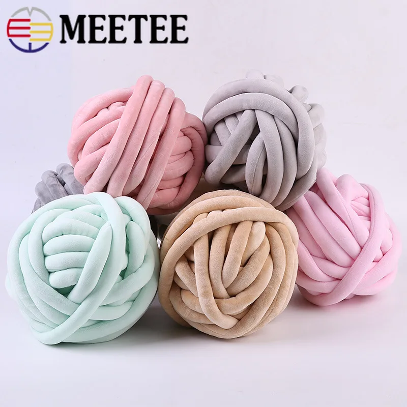 Meetee 1 шт. = 500 г пряжа из пряжи с плоским бархатным сердечником хлопчатобумажная