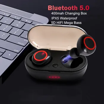 TWS Bluetooth 5.0 Wireless Bluetooth Earphone Stereo Earbud Headset with Charging Box Dual Mic
TWS Bluetooth 5.0 Wireless Bluetooth Earphone Stereo Earbud Headset with Charging Box Dual Mic