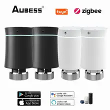 Aubess Tuya Smart Zigbee Radiator Actuator TRV Programmable Thermostatic Radiator Valve Temperature Controller Support APP Alexa
Aubess Tuya Smart Zigbee Radiator Actuator TRV Programmable Thermostatic Radiator Valve Temperature Controller Support APP Alexa