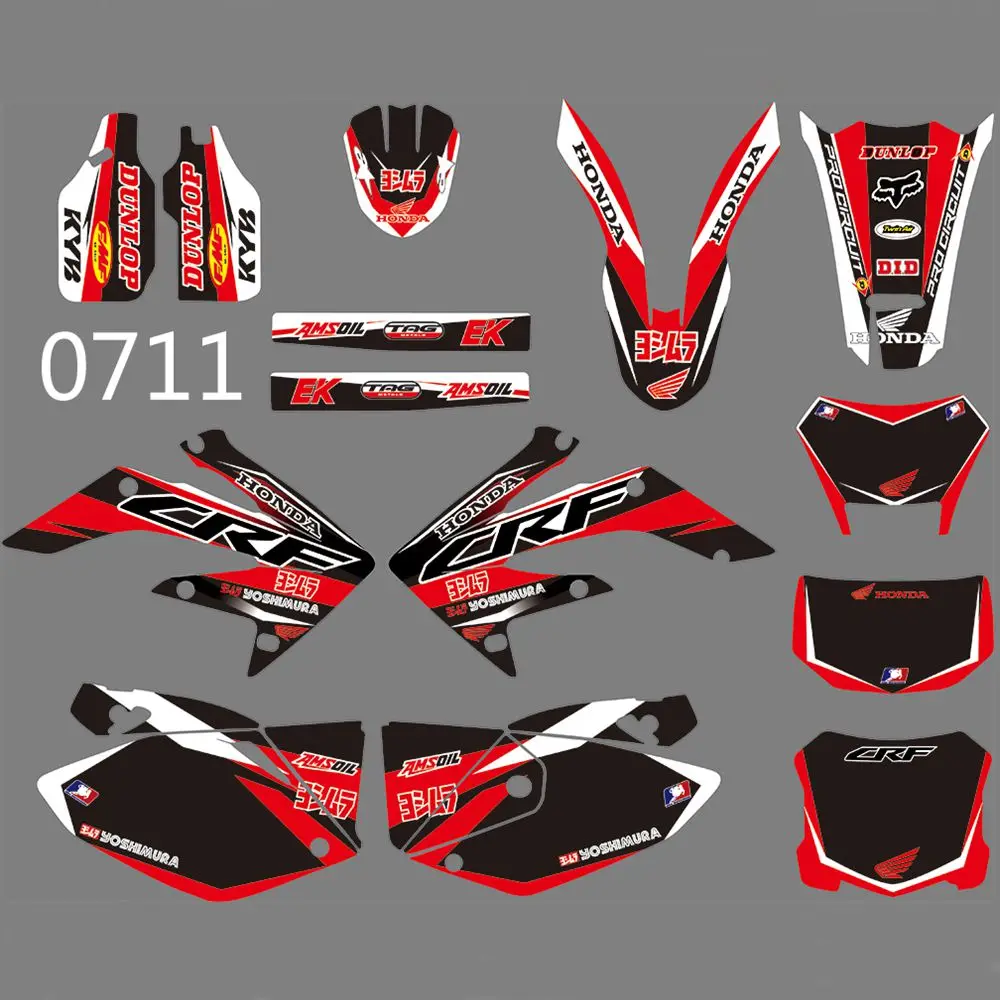 New Full Graphics Decals Stickers Custom Number Name Glossy Bright Stickers Waterproof for HONDA CRF250X 2004-2012
New Full Graphics Decals Stickers Custom Number Name Glossy Bright Stickers Waterproof for HONDA CRF250X 2004-2012