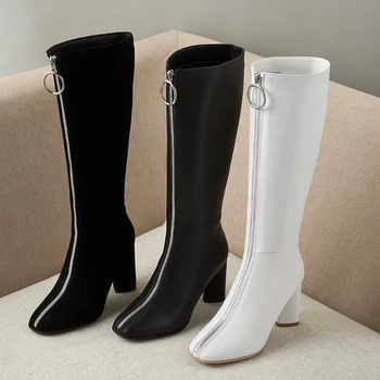 Genuine Leather Female zipper knee high boots high heels Winter Warm Women Knee High Boots Dancing Shoes Woman
Genuine Leather Female zipper knee high boots high heels Winter Warm Women Knee High Boots Dancing Shoes Woman