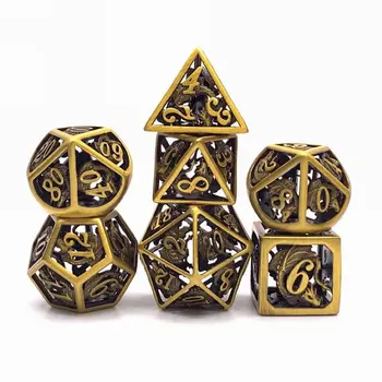 HYMGHO Handcrafted ArrivalAncient Gold Hollow Dragon Dice Brass Material for D&D Pathfinder Table Game Collection
HYMGHO Handcrafted ArrivalAncient Gold Hollow Dragon Dice Brass Material for D&D Pathfinder Table Game Collection