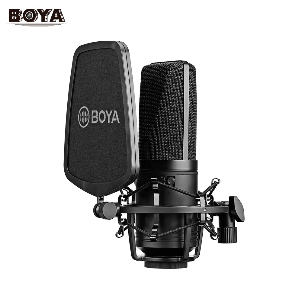 BOYA BY M1000 алюминиевая фотовспышка с кардиоидным/всенаправленным/двунаправленным