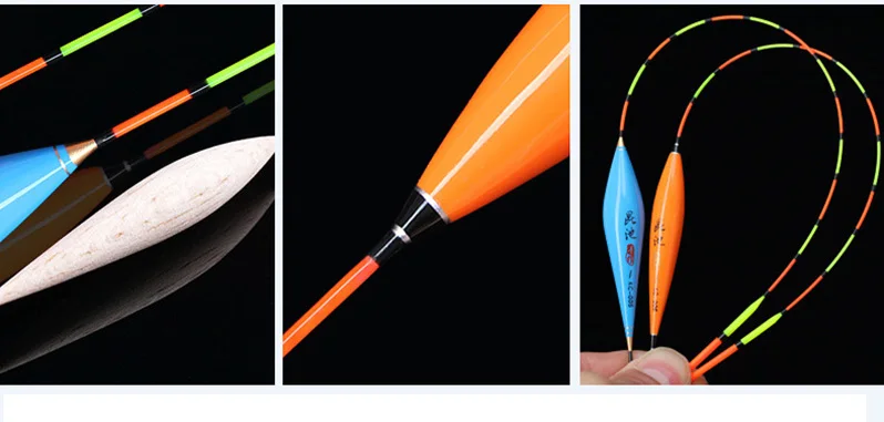 Description Picture 5 of item55*9*3cm Fishing Tackle Box With 12pcs Balsa Wood Fishing Float 1# 2# 3#  Bobbers Paulownia Wood Box Storage Case  A264