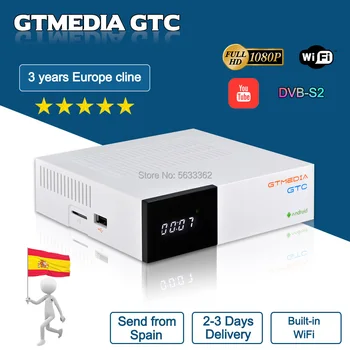 GTmedia GTC Android TV Box DVB-S2 DVB-C DVB-T2 Satellite Receiver GT media GTC with 3 years Europe cline Buit in wifi
GTmedia GTC Android TV Box DVB-S2 DVB-C DVB-T2 Satellite Receiver GT media GTC with 3 years Europe cline Buit in wifi