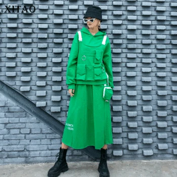 XITAO Two Piece Set Pleated Full Sleeve Pocket Top Loose Elastic Waist 2020 Autumn Solid Color Minority Casual Style ZP2911
XITAO Two Piece Set Pleated Full Sleeve Pocket Top Loose Elastic Waist 2020 Autumn Solid Color Minority Casual Style ZP2911