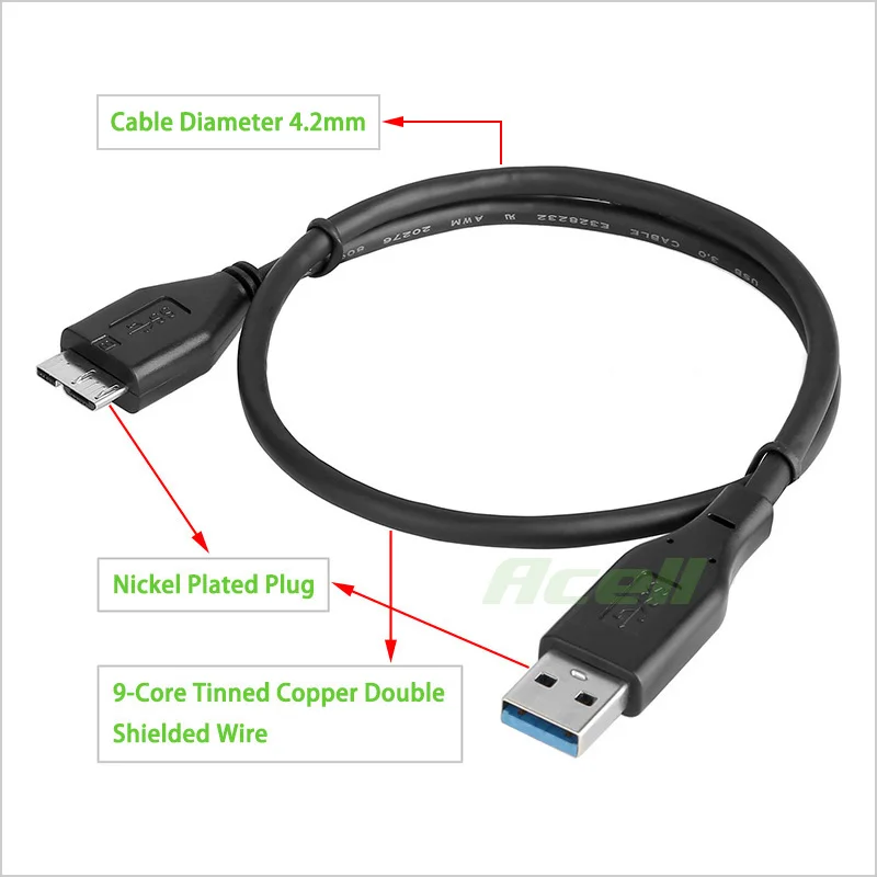 UpBright NEW USB 3.0 Cable Lead Cord For Transcend StoreJet 25 25M3 Mobile 640GB 25A3K 750GB 750G 500GB 500G Portable External Hard Drive UpBright NEW USB 3.0 Cable Lead Cord For Transcend StoreJet 25 25M3 Mobile 640GB 25A3K 750GB 750G 500GB 500G Portable External Hard Drive