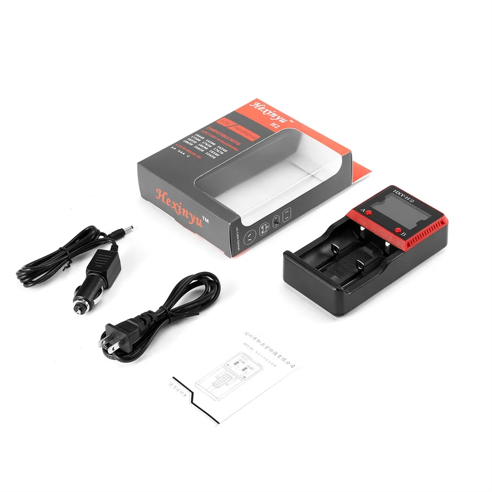 HXY-H2 Digital LCD Display Battery Charger Advanced Protection Batteries FOR 26650/18650/18490/17335/16340/10440 Black
HXY-H2 Digital LCD Display Battery Charger Advanced Protection Batteries FOR 26650/18650/18490/17335/16340/10440 Black