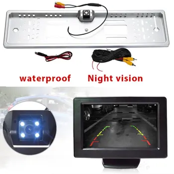 European Car Number License Plate Frame with Rear View Camera HD 4 LEDs Night Rear View Reverse Backup Parking Rearview Camera
European Car Number License Plate Frame with Rear View Camera HD 4 LEDs Night Rear View Reverse Backup Parking Rearview Camera