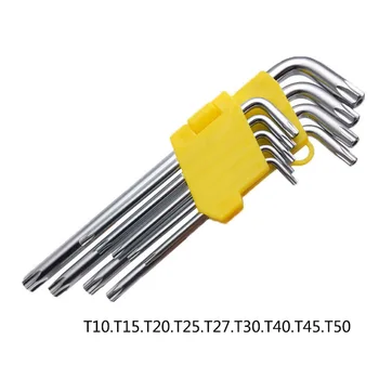 9pcs Wrench Tool L-Shape Plum Hex Torx Star Wrench Spanner Set Short Style Appliance Bicycle Repair Hand Tool Screwdriver T10T15
9pcs Wrench Tool L-Shape Plum Hex Torx Star Wrench Spanner Set Short Style Appliance Bicycle Repair Hand Tool Screwdriver T10T15
