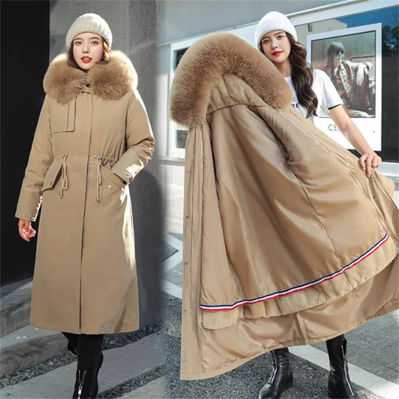 Женская длинная парка с меховым воротником и капюшоном, новая зимняя куртка 2022, Женское пальто с большими карманами и регулируемой талией и хлопковой подкладкой, три способа ношения
Женская длинная парка с меховым воротником и капюшоном, новая зимняя куртка 2022, Женское пальто с большими карманами и регулируемой талией и хлопковой подкладкой, три способа ношения