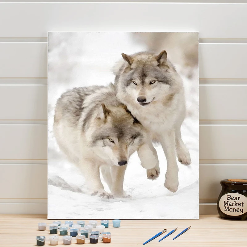 Coloring Picture By Number Animals Wolves DIY Acrylic Paint Canvas Oil Painting 40×50 Hand-painted Wall Art For Living Room Kits
Coloring Picture By Number Animals Wolves DIY Acrylic Paint Canvas Oil Painting 40×50 Hand-painted Wall Art For Living Room Kits