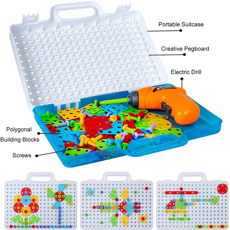 Kids Drill Screw Puzzle Toys Pretend Play Tool Drill Disassembly Assembly Toys for Children Puzzle Educational Toy for Boy Gifts 
Kids Drill Screw Puzzle Toys Pretend Play Tool Drill Disassembly Assembly Toys for Children Puzzle Educational Toy for Boy Gifts