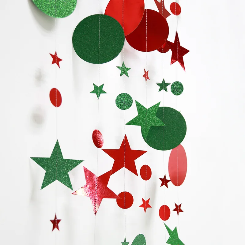 4M New Glitter Powder Red Green Round Star Pull Flag DIY Paper Garlands Kids Birthday Decor Wedding Festive Home Party Supply
4M New Glitter Powder Red Green Round Star Pull Flag DIY Paper Garlands Kids Birthday Decor Wedding Festive Home Party Supply
