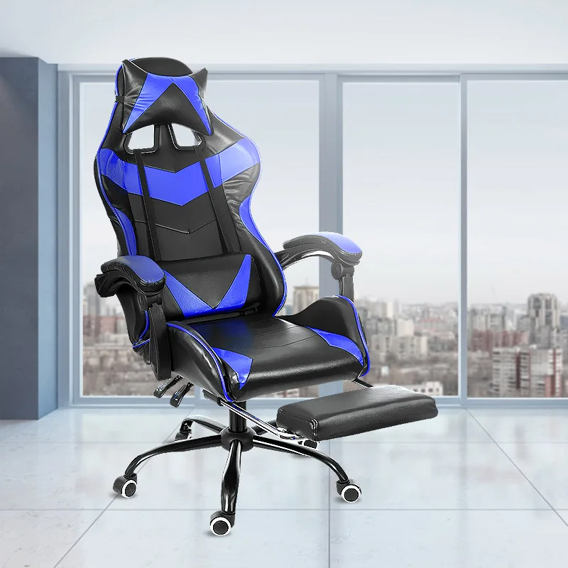 Reclining Office Chair WCG Computer Gaming Chair Leather Office Furniture Internet Cafe Gamer Chair Armchair Footrest Reclining Office Chair WCG Computer Gaming Chair Leather Office Furniture Internet Cafe Gamer Chair Armchair Footrest