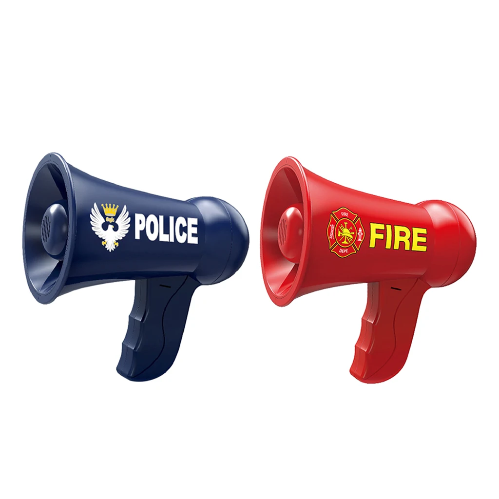 Pretend Play Police Fireman Megaphone With Siren Sound Loud Speaker Toys Pretend Play Police Fireman Megaphone With Siren Sound Loud Speaker Toys