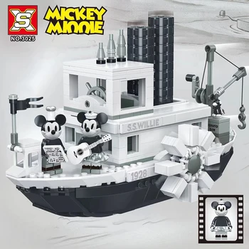 3025 Mickey Mouse Building Blocks Sets Bricks mickey minnie Steamboat Willie Compatible IDEAS series 21317 Gift Toys 
3025 Mickey Mouse Building Blocks Sets Bricks mickey minnie Steamboat Willie Compatible IDEAS series 21317 Gift Toys