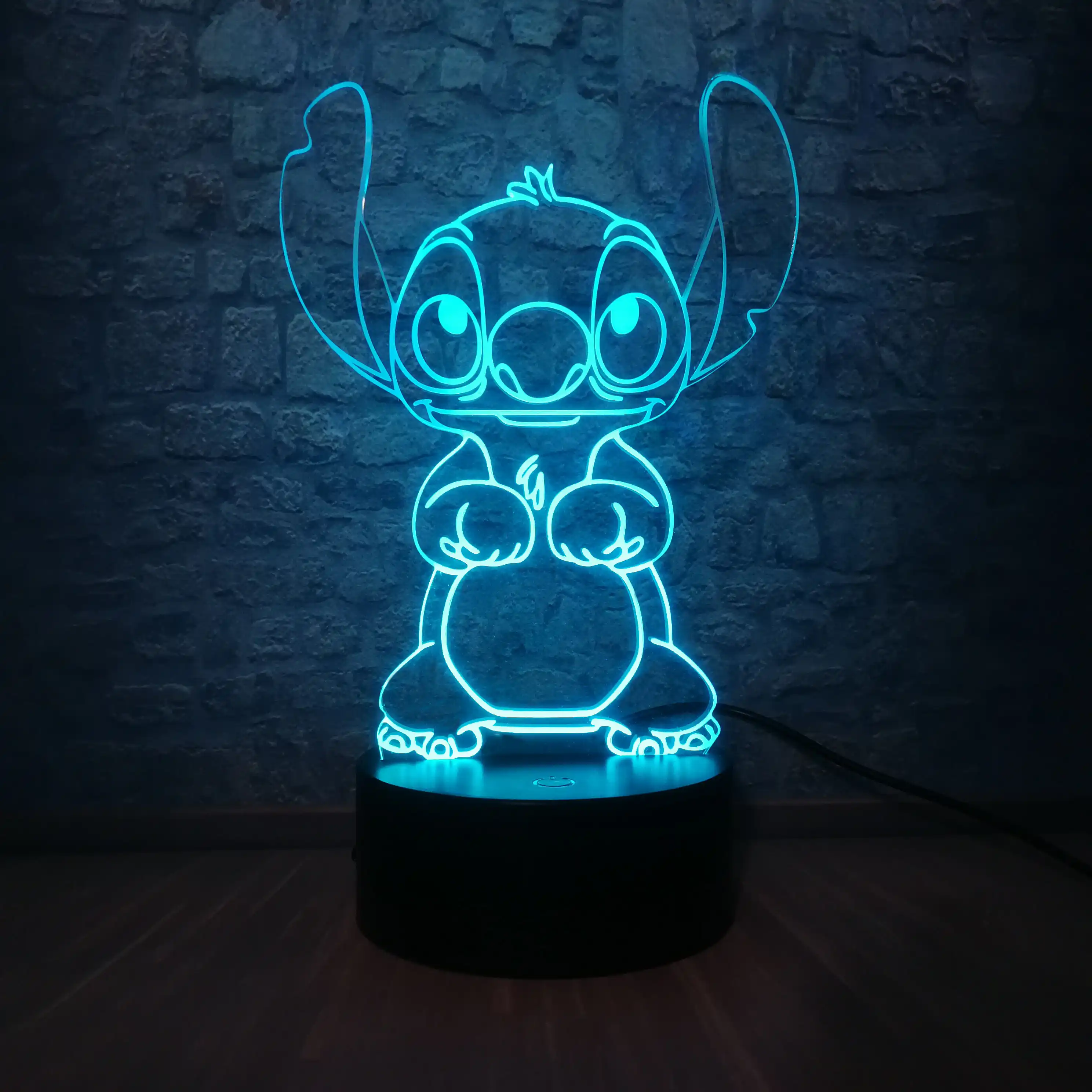 teddy stitch 3d led nightlight 7 color change baby sleep table