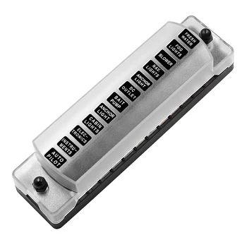 12 Way DC12V-32V Automotive Blade Block Holder with Screw Nut Terminal Fuse Box Holder for Car Truck Vehicle Marine Boat
12 Way DC12V-32V Automotive Blade Block Holder with Screw Nut Terminal Fuse Box Holder for Car Truck Vehicle Marine Boat