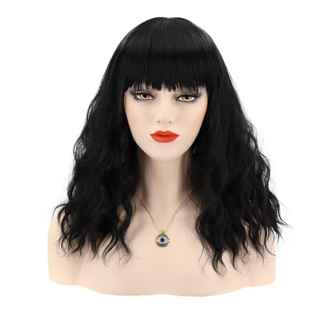 GAKA 1B Black Color Long Synthetic Wigs with 16cm Bangs Natural Rose Net Breathable Synthetic Kinky Straight Wig for Women
GAKA 1B Black Color Long Synthetic Wigs with 16cm Bangs Natural Rose Net Breathable Synthetic Kinky Straight Wig for Women