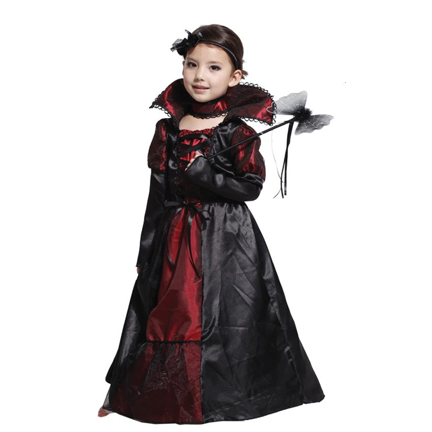Queen Cosplay Vampire Halloween Costumes Fancy Performance Witch Lace for Kids Girl Gorgeous Dress Party Horror PURIM Clothes
Queen Cosplay Vampire Halloween Costumes Fancy Performance Witch Lace for Kids Girl Gorgeous Dress Party Horror PURIM Clothes