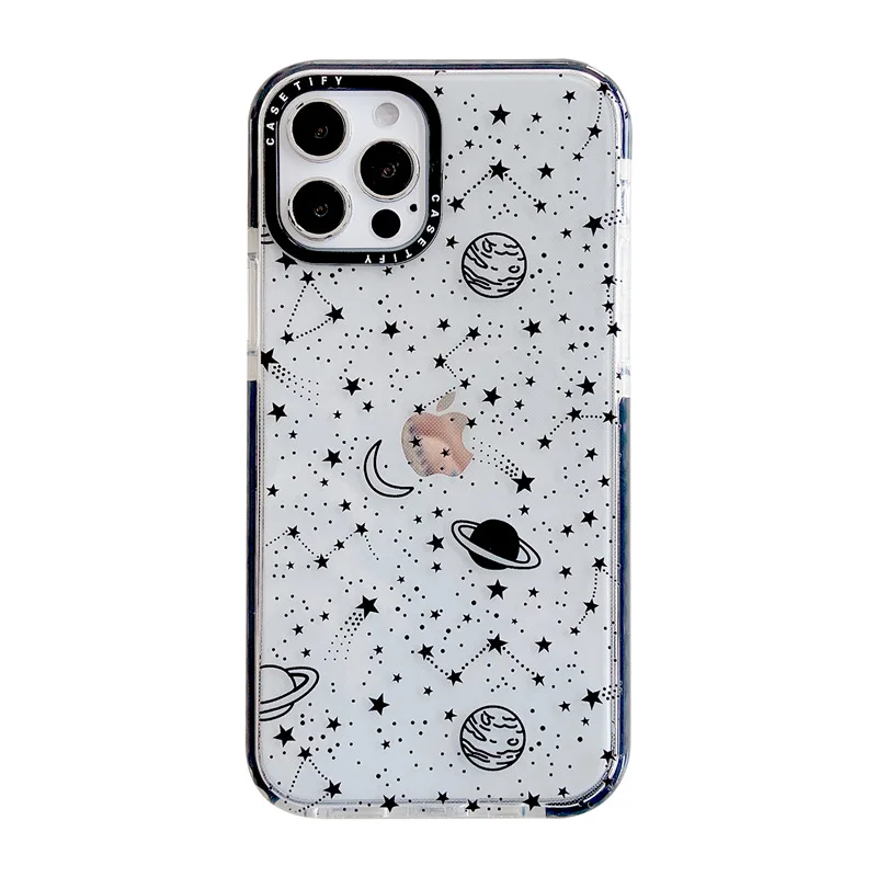 Модный прозрачный чехол для телефона с изображением планеты и леопарда iPhone 12 Mini 11