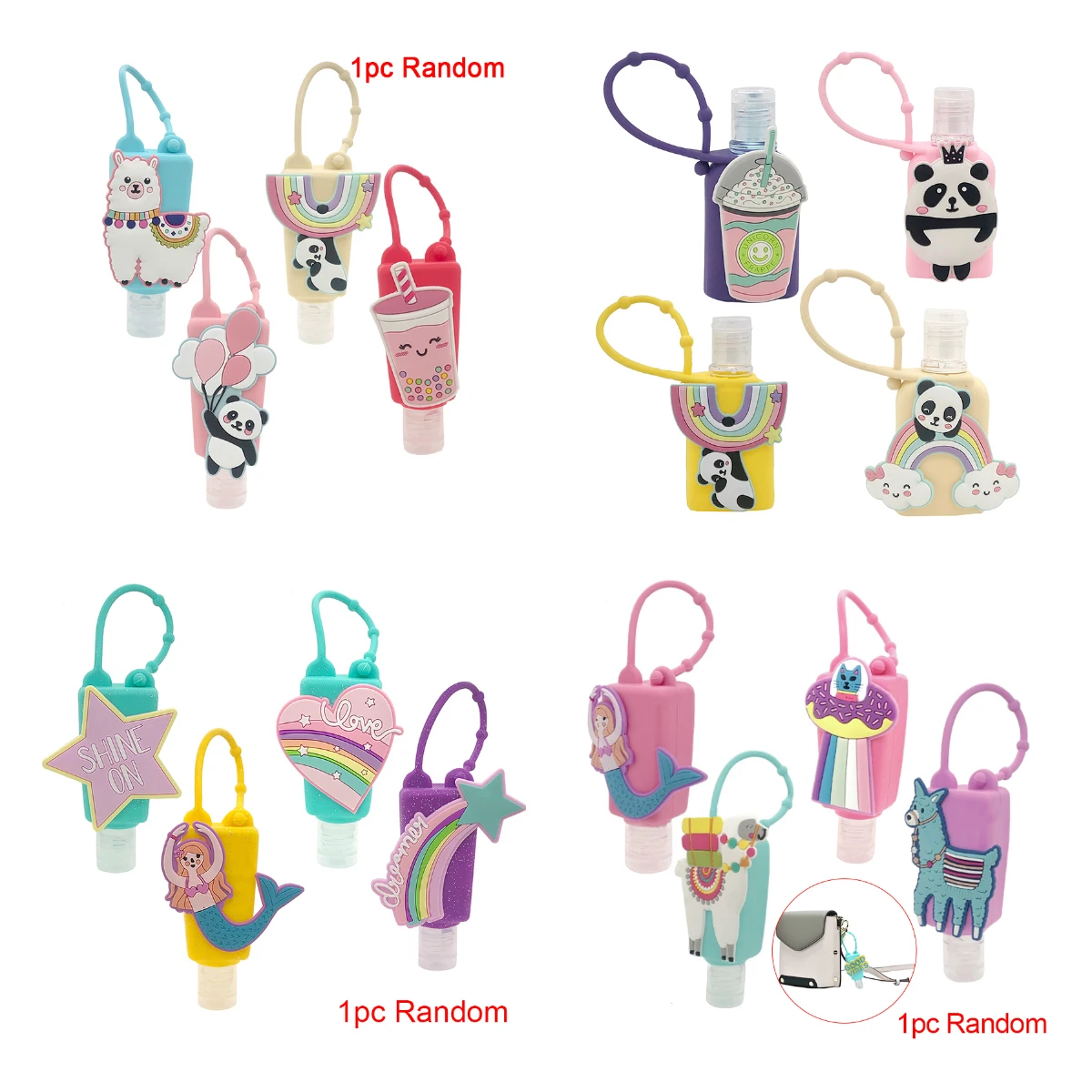 1pc Silicone Mini Cute Funny Animal Silicone Hand Sanitizer Pocketable Holder With Empty Bottle Random Pattern Random
1pc Silicone Mini Cute Funny Animal Silicone Hand Sanitizer Pocketable Holder With Empty Bottle Random Pattern Random