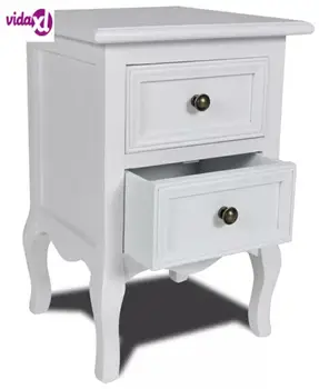 VidaXL Bedroom Nightstands With Two Drawers White Wooden Table Made By Hand Bedroom Furniture Simple Table For Living Room
VidaXL Bedroom Nightstands With Two Drawers White Wooden Table Made By Hand Bedroom Furniture Simple Table For Living Room