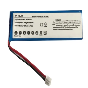 New 3000mAh Battery for JBL Flip 3 Bluetooth speakers Battery Rechargeable 3.7V Li-Polymer Lithium Polymer Accumulator GSP872693
New 3000mAh Battery for JBL Flip 3 Bluetooth speakers Battery Rechargeable 3.7V Li-Polymer Lithium Polymer Accumulator GSP872693