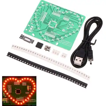 Single Chip SMD Heart-shaped LED Light Flowing Light Kit Flashing Light DIY Electronic Welding Kit Accessory
Single Chip SMD Heart-shaped LED Light Flowing Light Kit Flashing Light DIY Electronic Welding Kit Accessory