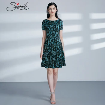 New Elegant Woman Evening Gown Lace Print Crew Neck Short Sleeve Dress Suitable for Formal Parties
New Elegant Woman Evening Gown Lace Print Crew Neck Short Sleeve Dress Suitable for Formal Parties