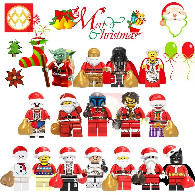 single Christmas Jack Skellington bricks Santa Claus batman Joker Wiley Jango Fett Darth Vader Harley Quinn mini blocks kid toys
single Christmas Jack Skellington bricks Santa Claus batman Joker Wiley Jango Fett Darth Vader Harley Quinn mini blocks kid toys