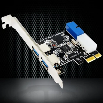 Pohiks 1pc High Quality PCI-Express 2 Ports Card Adapter USB 3.0 Expansion Card with Front 20 Pin Interface
Pohiks 1pc High Quality PCI-Express 2 Ports Card Adapter USB 3.0 Expansion Card with Front 20 Pin Interface