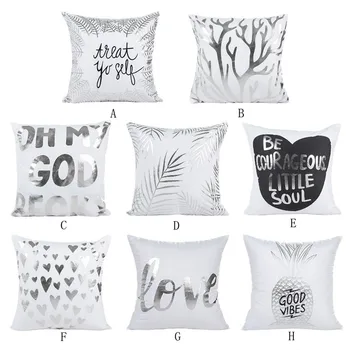 Silver Foil Printing Pillow Case Sofa Waist Throw Pillow Cover Housse De Coussin Cojines Cushion Cover Home Decor Pillowcase#YL5
Silver Foil Printing Pillow Case Sofa Waist Throw Pillow Cover Housse De Coussin Cojines Cushion Cover Home Decor Pillowcase#YL5