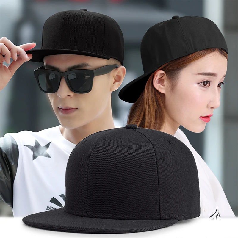 high quality Man Back seal Baseball Caps Adult Flat Peak Hip Hop Fitted Hat Men Women Large Size Snapback Cap | Аксессуары для