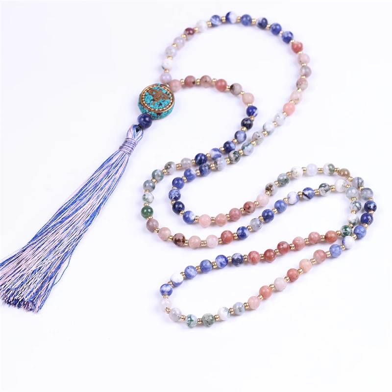6Mm Natural Stone Mala Beads Necklace Long Nacklace 108 Bead Mala Jewelry Yoga Prayer Jewelry Meditation Necklaces 
6Mm Natural Stone Mala Beads Necklace Long Nacklace 108 Bead Mala Jewelry Yoga Prayer Jewelry Meditation Necklaces