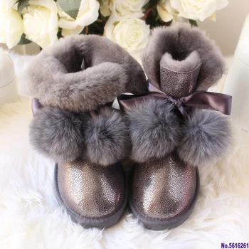 Top Fashion 100% Natural Fur Snow Boots Women Genuine Sheepskin Leather Winter Boots Real Warm Wool Women Boots Non-slip Shoes
Top Fashion 100% Natural Fur Snow Boots Women Genuine Sheepskin Leather Winter Boots Real Warm Wool Women Boots Non-slip Shoes