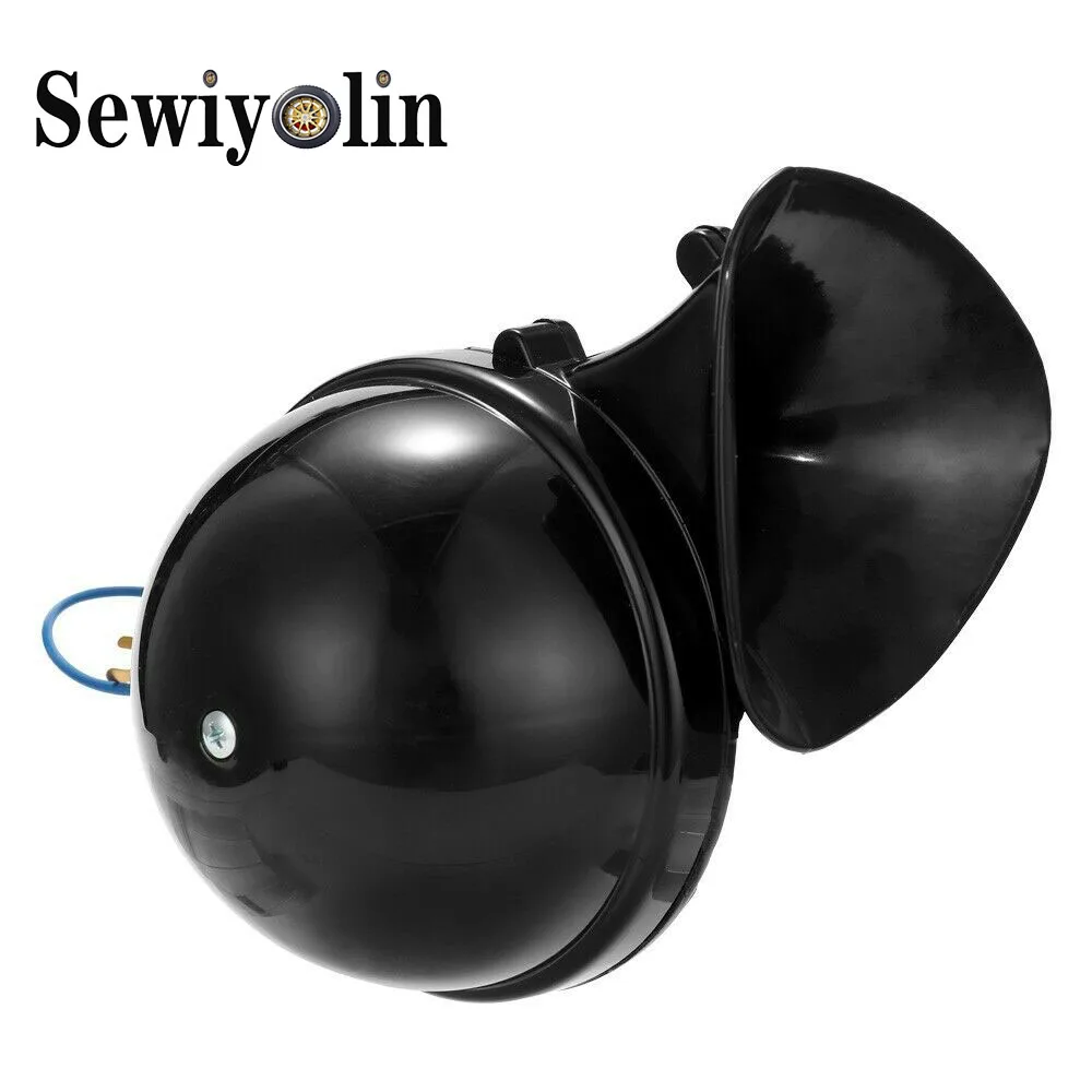 

Sewiyolin Multi-tone & Claxon Horns 115DB 12V/24V Black Electric Snail Horn Air Horn Raging Sound For Car Motorcycle Truck Boat