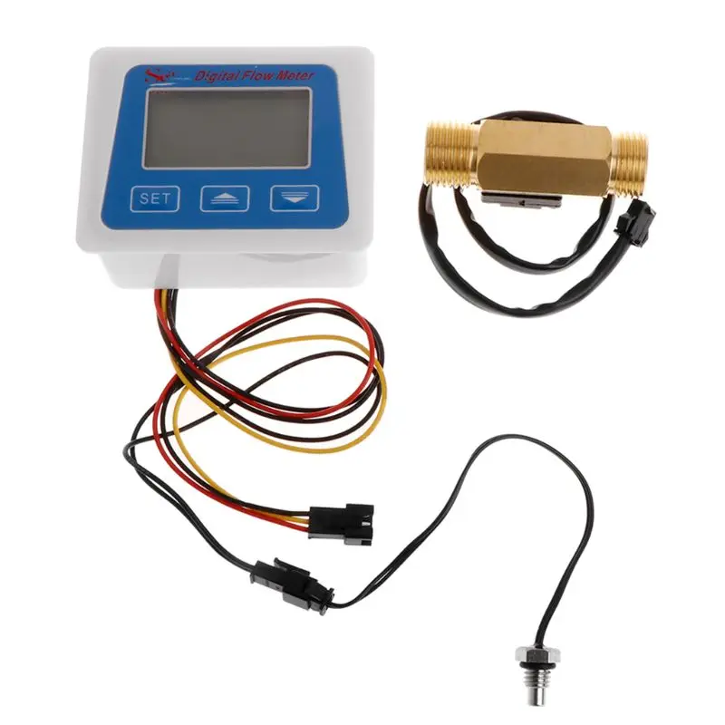 1 Set LCD Digital Flow Meter Water Flowmeter Temperature Time Record with G1/2 Flow Sensor
1 Set LCD Digital Flow Meter Water Flowmeter Temperature Time Record with G1/2 Flow Sensor