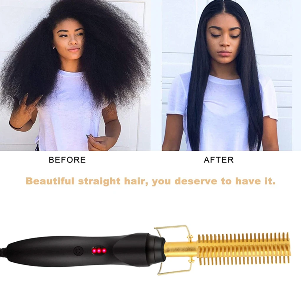 Electric Curling Comb Heating Brush Straightener Multifunctional Wet Dry Straightening Rod
Electric Curling Comb Heating Brush Straightener Multifunctional Wet Dry Straightening Rod