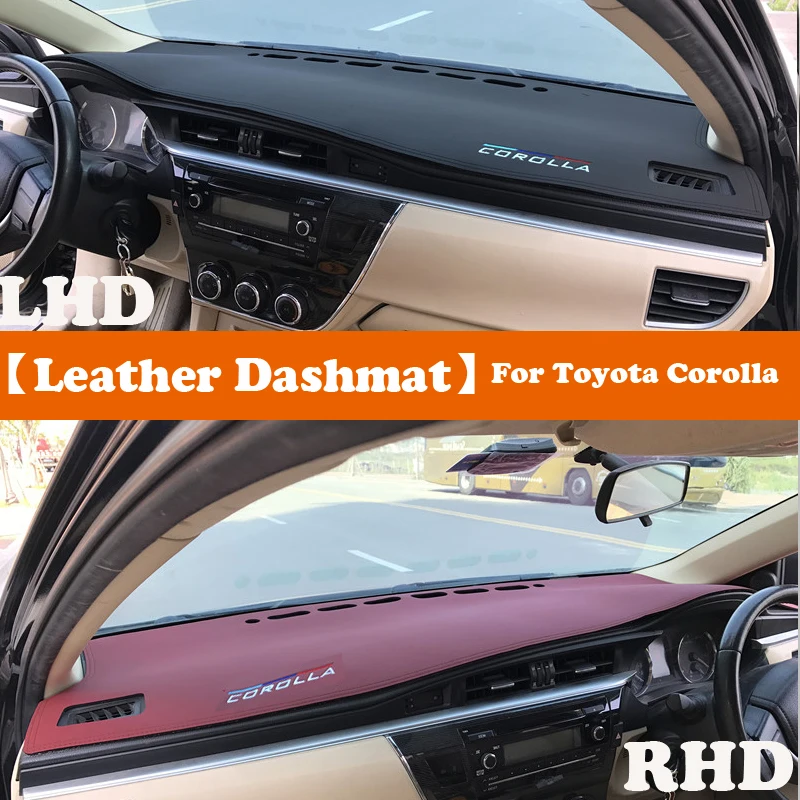 Leather Dashmat Accessories Car-Styling Dashboard Covers Pad Dash Mat Sunshade For Toyota Corolla E180 Axio 2014-2017 2018 | Автомобили и