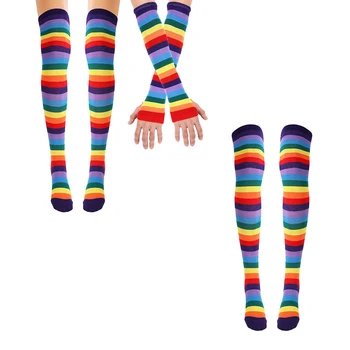 2019 Fashion Colorful Rainbow Striped Arm Warmer Socks Set Ladies Girls Cotton Middle Tube Socks Women Socks Gloves Holiday Hot
2019 Fashion Colorful Rainbow Striped Arm Warmer Socks Set Ladies Girls Cotton Middle Tube Socks Women Socks Gloves Holiday Hot