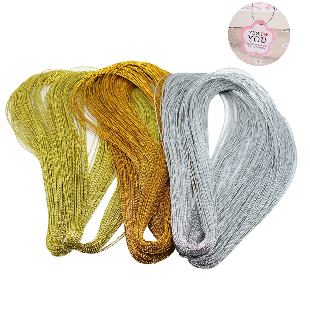 100m/lot DIY Tag Lanyard Gift Packaging Metallic Cord Jewelry Thread Gold Silver Craft String Wedding Party Decoration Supplies
100m/lot DIY Tag Lanyard Gift Packaging Metallic Cord Jewelry Thread Gold Silver Craft String Wedding Party Decoration Supplies
