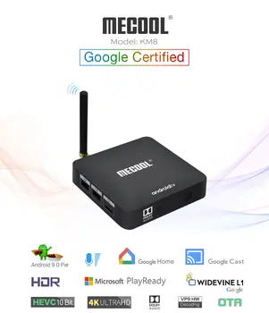MECOOL KM8 Android 9.0 Smart TV Box 2GB DDR4 RAM 16GB ROM WiFi 2.4G&5G Android TV Box USB 3.0 Set Top TV Box 4K Media Player
MECOOL KM8 Android 9.0 Smart TV Box 2GB DDR4 RAM 16GB ROM WiFi 2.4G&5G Android TV Box USB 3.0 Set Top TV Box 4K Media Player