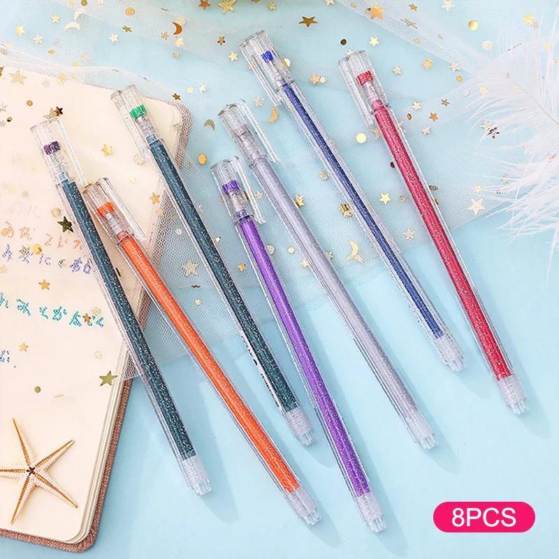 8Pcs/set Simplicity Flash Gel Pens Cardboard Paper Pen Art Marker Stationery Kit FAS6
8Pcs/set Simplicity Flash Gel Pens Cardboard Paper Pen Art Marker Stationery Kit FAS6