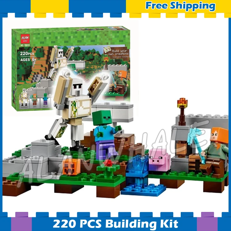 162pcs My World The Iron Golem Baby Pig Landscape 10468 Model Building Blocks Toys Bricks Compatible with Lego Minecrafted
162pcs My World The Iron Golem Baby Pig Landscape 10468 Model Building Blocks Toys Bricks Compatible with Lego Minecrafted